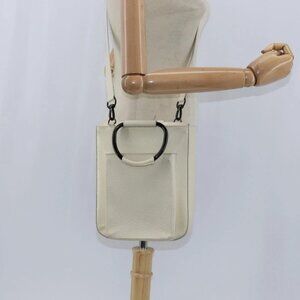 GUCCI Hand Bag Leather 2way White